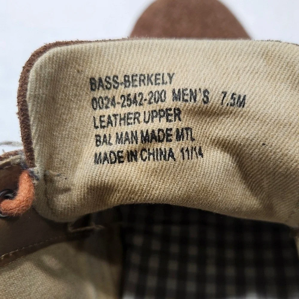 GH Bass Co Brown Suede Chukka Boots Orange Laces Gingham Lining Desert Shoes‎